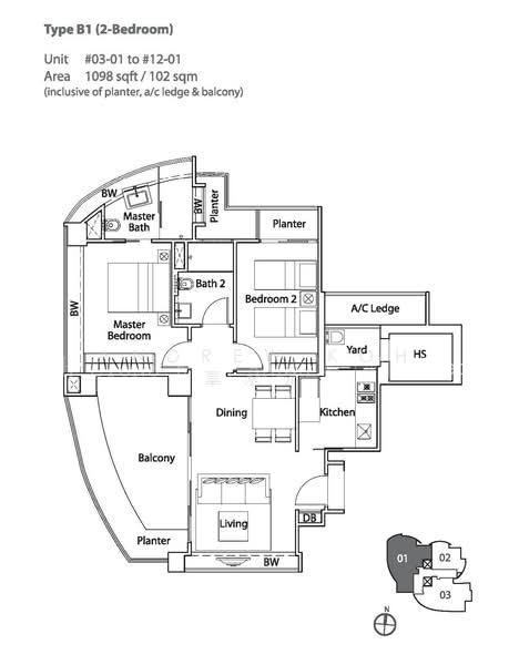 Lucida, S$ 1,900,000 (Negotiable), 1,098 sqft, Condos - Apartment