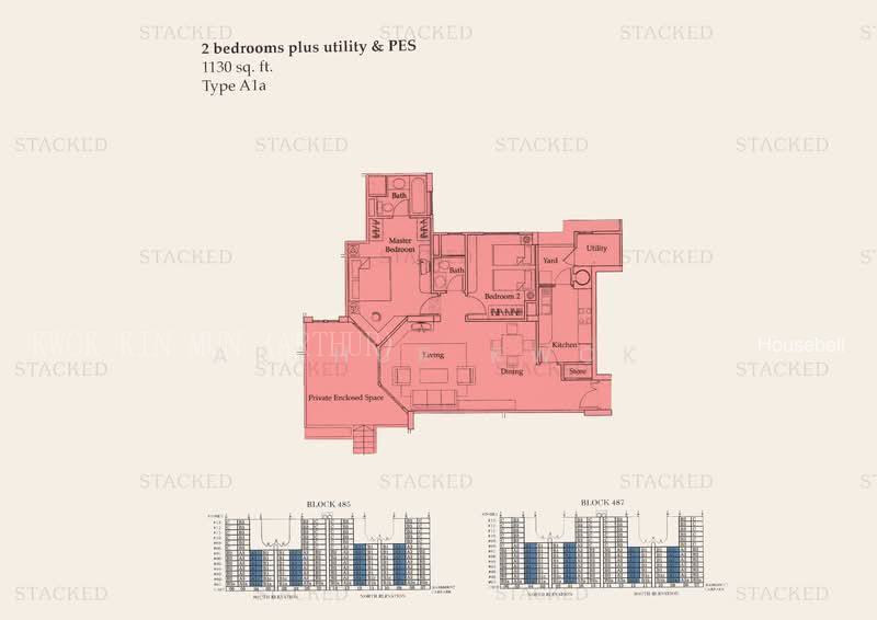 Gardenvista, S$ 4,300 (可协商价格) /月, 872 sqft, 公寓 - Condominium
