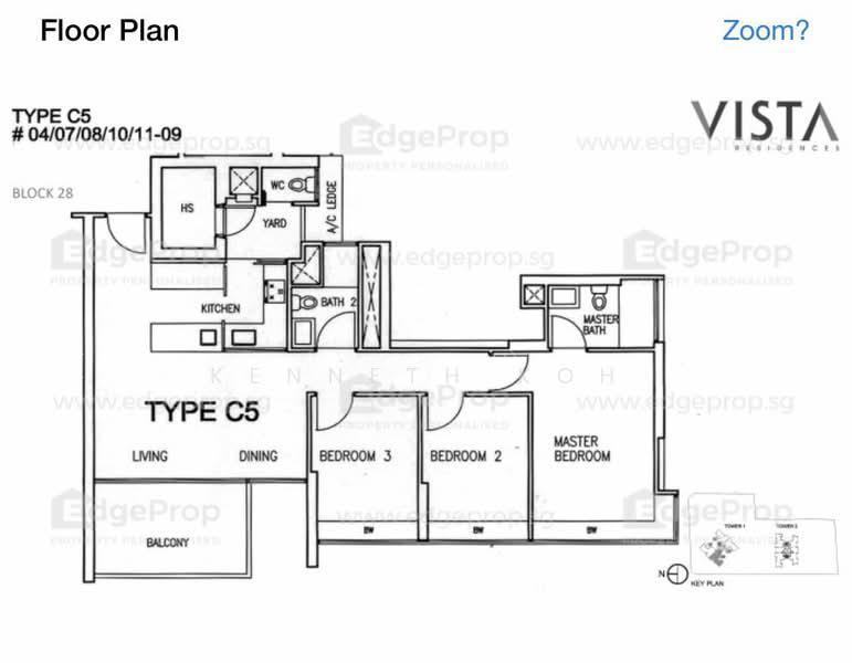 Vista Residences, S$ 5,500 (最低价格) /月, 1,173 sqft, 公寓 - Condominium
