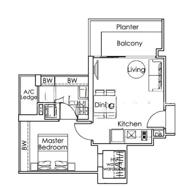 Starlight Suites, S$ 1,280,000, 560 sqft, Condos - Condominium