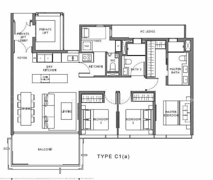 The Hyde, S$ 10,000 (最低价格) /月, 1,249 sqft, 公寓 - Condominium