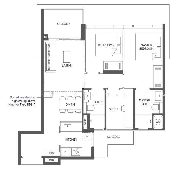 Parc Esta, S$ 5,500 /月, 829 sqft, 公寓 - Condominium