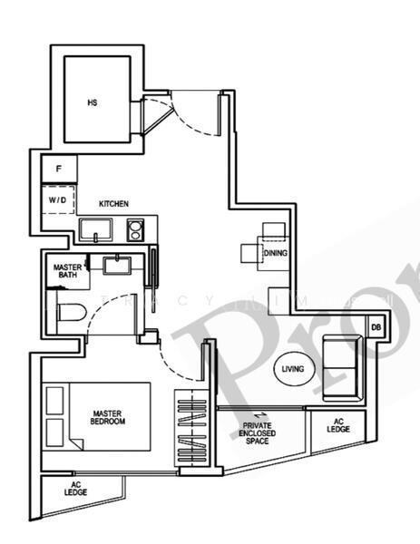 NoMa, S$ 2,999 /月, 463 sqft, 公寓 - Condominium