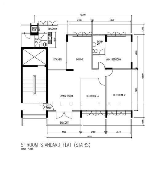 613 Bedok Reservoir Road, S$ 950 /mo, 150 sqft, HDB - 5 I