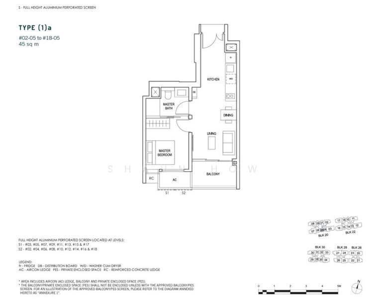 Penrose, S$ 3,900 /月, 484 sqft, 公寓 - Condominium