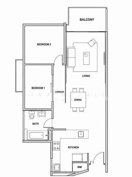 The Rochester Residences, S$ 1,400,000 (Negotiable), 872 sqft, Condos - Condominium