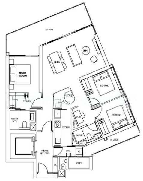 Artra, S$ 9,500 /mo, 1,410 sqft, Condos - Condominium