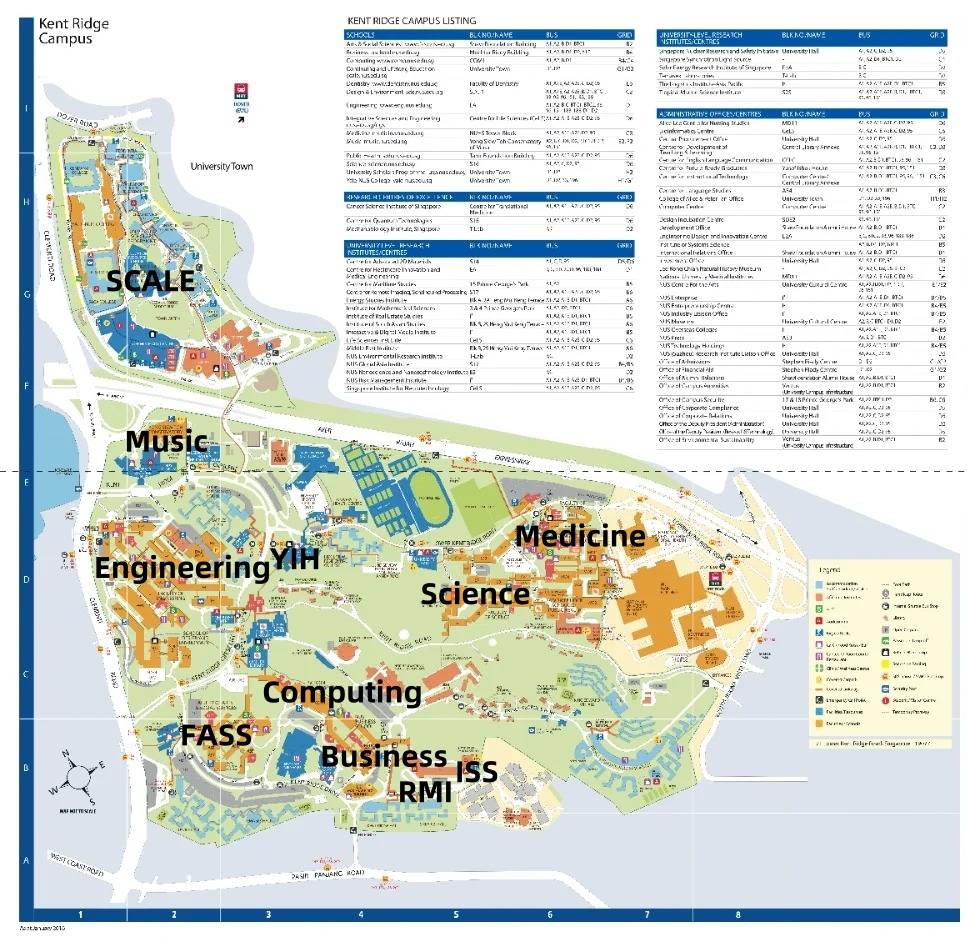 NUS campus map