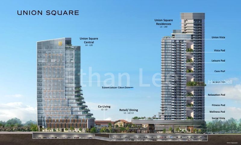 Union Square Residences, S$ 4,158,000, 1,518 sqft, Condos - Apartment