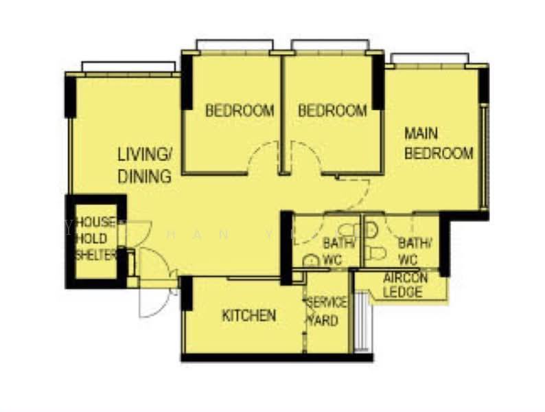 684D Edgedale Plains, S$ 745,000 (可协商价格), 1,001 sqft, 组屋 - 4 A