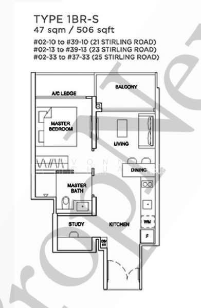 Stirling Residences, S$ 1,190,000 (Starting From), 506 sqft, Condos - Condominium