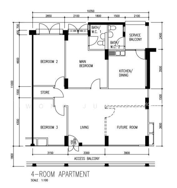 19 Queen's Close, S$ 775,000 (最低价格), 1,152 sqft, 组屋 - 4 A