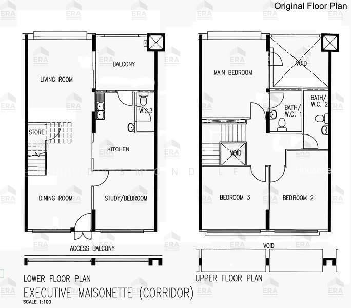 542 Serangoon North Avenue 4, S$ 1,125,000 (可协商价格), 1,582 sqft, 组屋 - Executive Maisonette