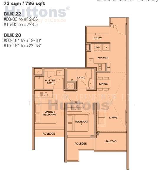 Hillock Green, S$ 2,088,000 (Negotiable), 786 sqft, Condos - Condominium