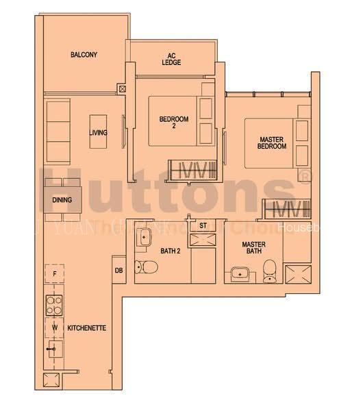 Parc Riviera, S$ 1,350,000 (Negotiable), 710 sqft, Condos - Condominium