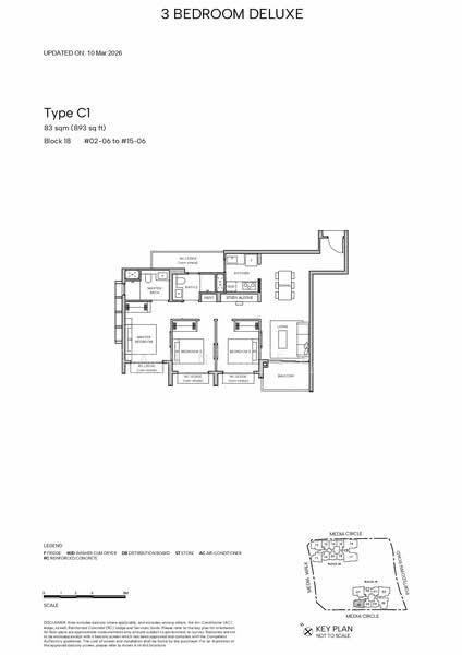 Hudson Place Residences, S$ 1,399,000, 646 sqft, 公寓 - Apartment