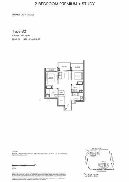 Hudson Place Residences, S$ 1,399,000, 646 sqft, 公寓 - Apartment