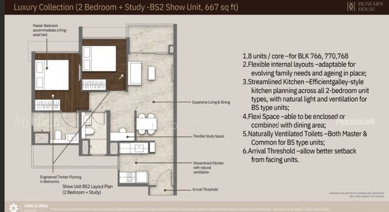 Dunearn House, S$ 1,888,000, 667 sqft, 公寓 - Condominium