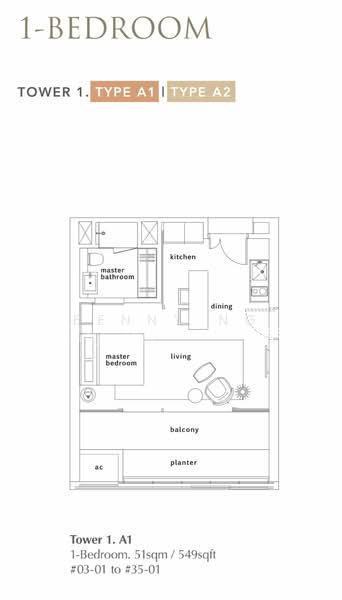 OUE Twin Peaks, S$ 1,080,000, 549 sqft, 公寓 - Condominium