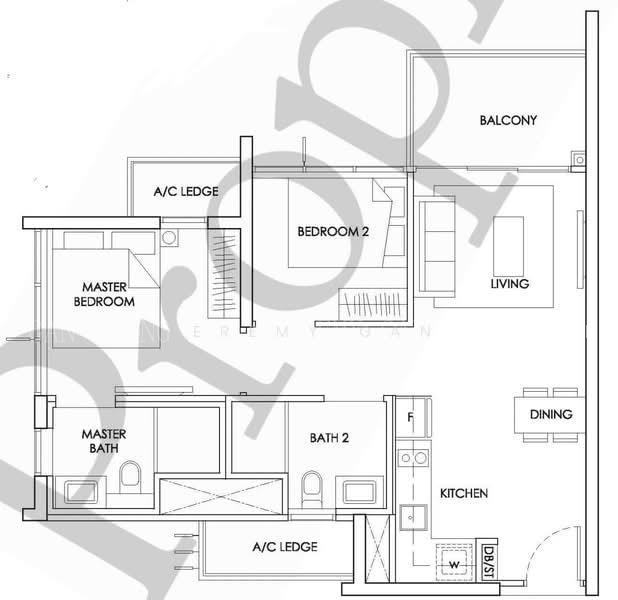 The Alps Residences, S$ 1,100,000, 700 sqft, Condos - Condominium