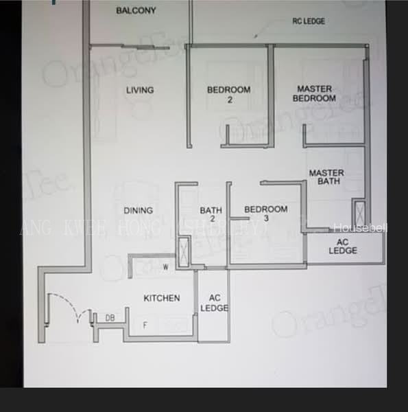 Kingsford Waterbay, S$ 1,300,000, 850 sqft, 公寓 - Condominium