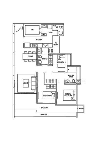 The Estuary @ Yishun, S$ 1,885,000 (可协商价格), 1,302 sqft, 公寓 - Condominium