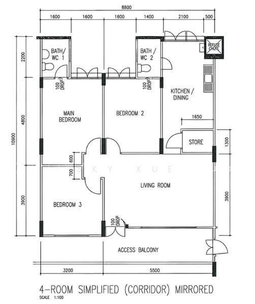 173 Yishun Avenue 7, S$ 460,000, 893 sqft, 组屋 - 4 S
