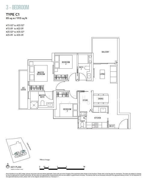 Sky Everton, S$ 6,000 (Negotiable) /mo, 915 sqft, Condos - Condominium