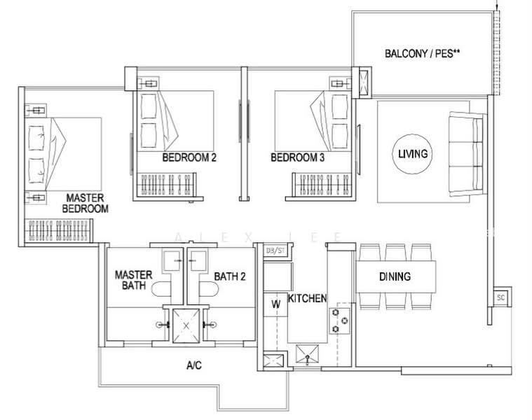 Signature At Yishun, S$ 1,300,000, 947 sqft, Condos - Executive Condominium