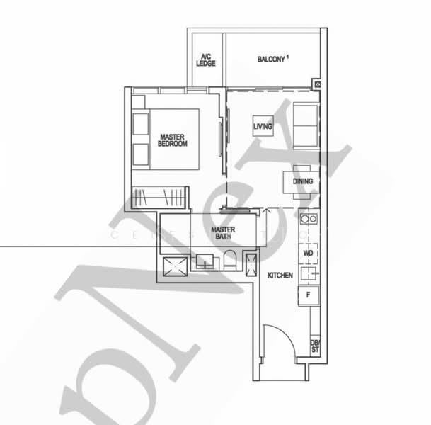 Riverfront Residences, S$ 830,000, 581 sqft, Condos - Condominium