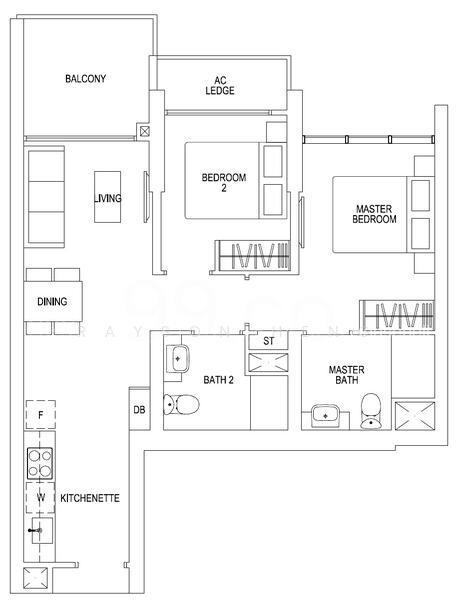 Parc Riviera, S$ 1,288,000, 710 sqft, 公寓 - Condominium