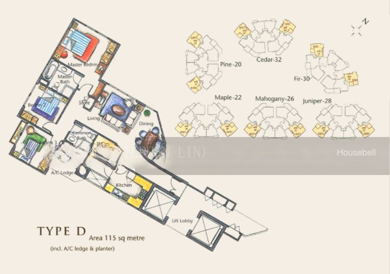 Northoaks, S$ 1,200,000 (Negotiable), 1,238 sqft, Condos - Condominium