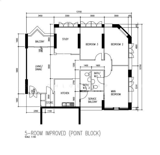82B Lorong 4 Toa Payoh, S$ 1,100,000 (Negotiable), 1,302 sqft, HDB - 5 I