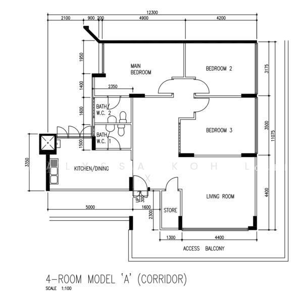 123 Teck Whye Lane, S$ 499,000, 1,109 sqft, 组屋 - 4 A