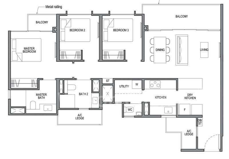 Park Colonial, S$ 8,600 /mo, 1,065 sqft, Condos - Condominium
