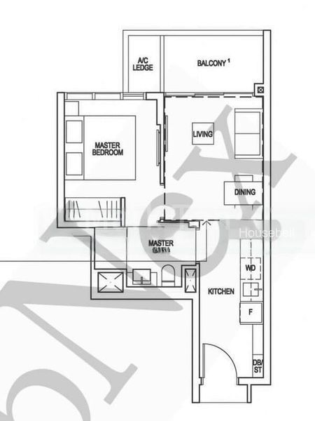 Riverfront Residences, S$ 830,000, 581 sqft, Condos - Condominium