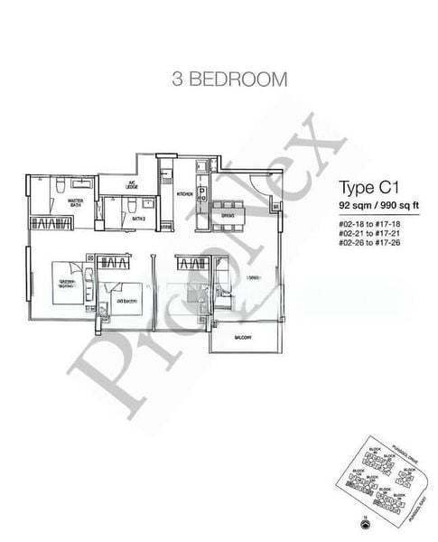 Riverparc Residence, S$ 1,498,888, 990 sqft, 公寓 - Excutive Condominium