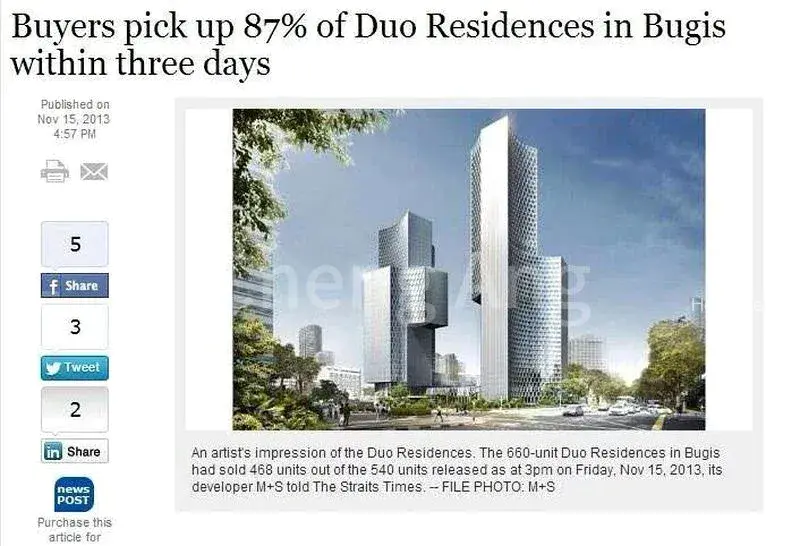 DUO Residences, S$ 5,250,000, 1,722 sqft, Condos - Apartment