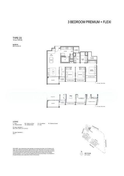 Bloomsbury Residences, S$ 3,215,000, 1,206 sqft, 公寓 - Apartment