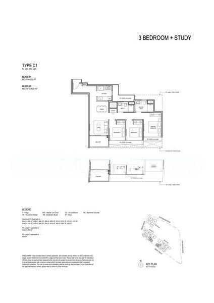Bloomsbury Residences, S$ 3,215,000, 1,206 sqft, 公寓 - Apartment