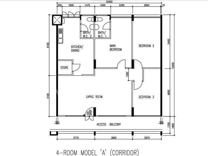 430 Bukit Panjang Ring Road, S$ 499,999, 1,119 sqft, 组屋 - 4 A