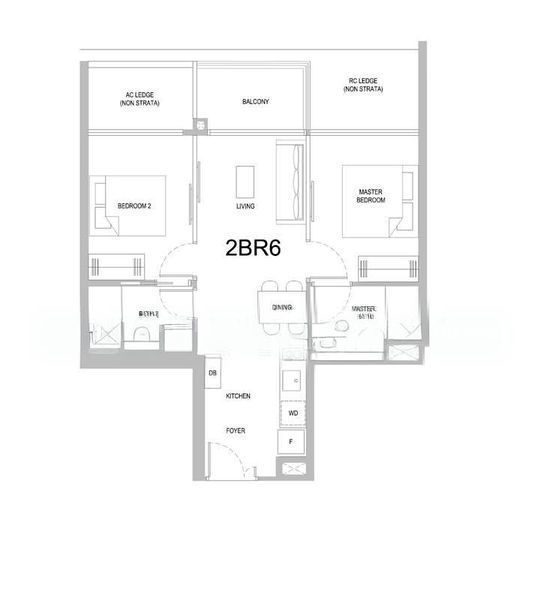 2 Bed Apartment (Condo) for Sale in  Marina Mall, S$ 1,835,300, 657 sqft, Condos - Apartment