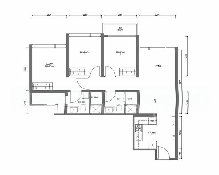Midtown Modern, S$ 7,500 /mo, 904 sqft, Condos - Condominium