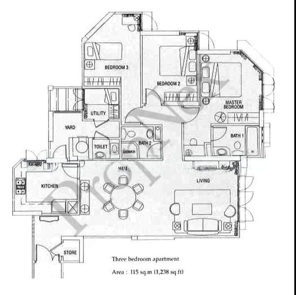 Simsville, S$ 1,920,000, 1,249 sqft, 公寓 - Condominium