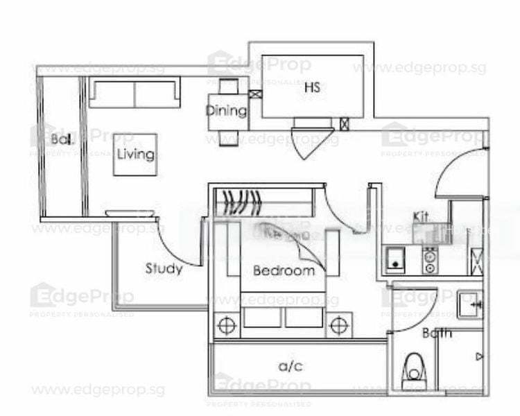 RV Point, S$ 950,000, 464 sqft, Condos - Condominium