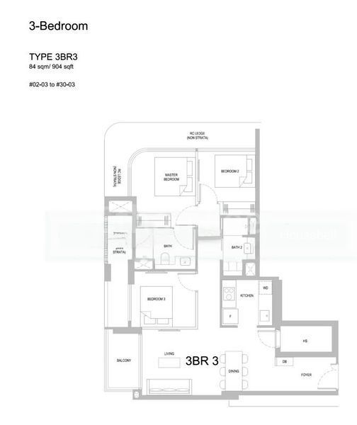 3 Bed Apartment (Condo) for Sale in  Marina Mall, S$ 2,521,400, 904 sqft, Condos - Apartment