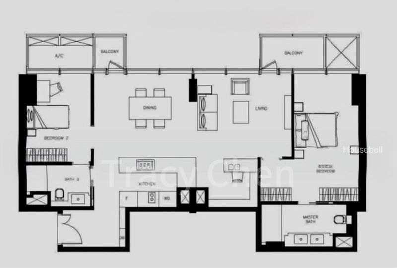 Wallich Residence, S$ 15,200 /mo, 1,259 sqft, Condos - Condominium