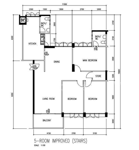 232 Yishun Street 21, S$ 658,000, 1,302 sqft, 组屋 - 5 I