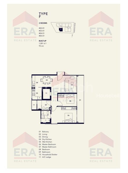 Hijauan, S$ 4,900 /月, 1,001 sqft, 公寓 - Apartment