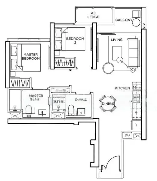 Gem Residences, S$ 4,000 /月, 680 sqft, 公寓 - Condominium